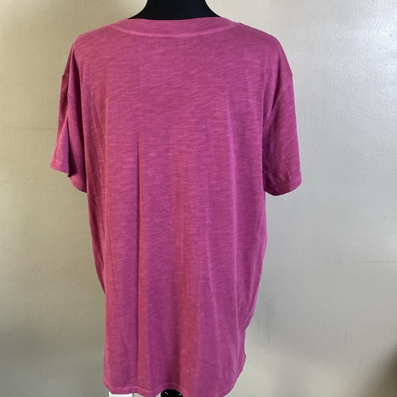 Lauren Conrad Floral Topper Cardigan & Sonoma V-Neck Raspberry Tee Sz L NWOT - Picture 6 of 11